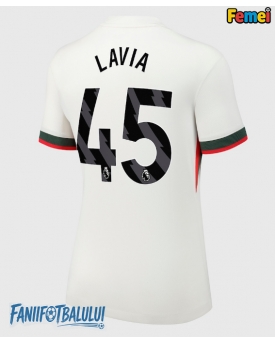 Chelsea Romeo Lavia #45 Tricou Fotbal Replică 2025-26 Femei Deplasare
